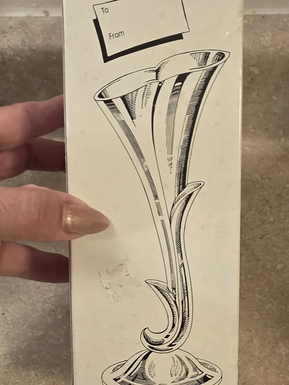 NIB Vintage Godinger Silver Calla Lily Bud Vase New Old Stock